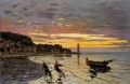 Hauling a Boat Ashore Honfleur Claude Monet